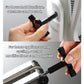 Hand using the ratchet screwdriver on a home appliance for fastening screws