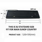 Black license plate flip frame size 520×109 mm, unit mm diagram.