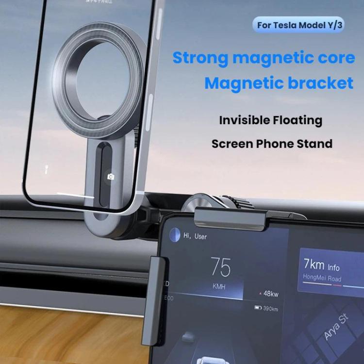 Car Magnetic Dashboard Screen Navigation Folding Phone Holder