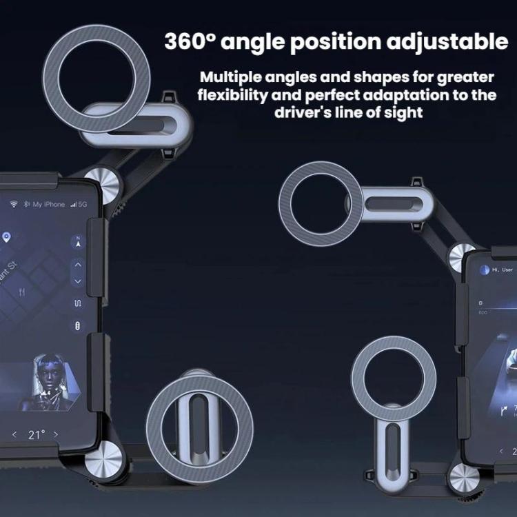 Car Magnetic Dashboard Screen Navigation Folding Phone Holder