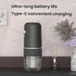 Electric Coffee Grinder Portable Ceramic Burr Mill with Adjustable Coarseness, Auto-Stop, USB Type-C Charging