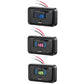 Car fast charger with built-in LED voltage display and waterproof cover, multiple LED colors