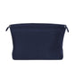 Dark navy fabric mini organizer pouch insert with top drawstring and interior divider seams