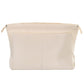 Apricot light fabric mini organizer pouch insert with top drawstring and interior divider seams