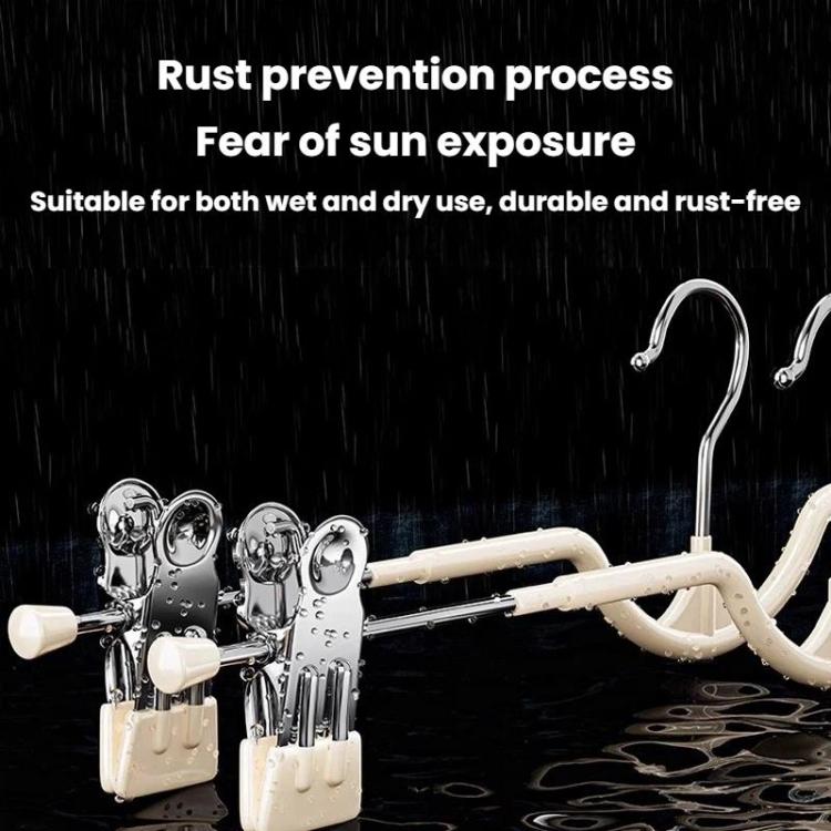 10pcs Adjustable Short Neck Pants Hanger Home Use Non-Marked Hanger For Skirts & Pants