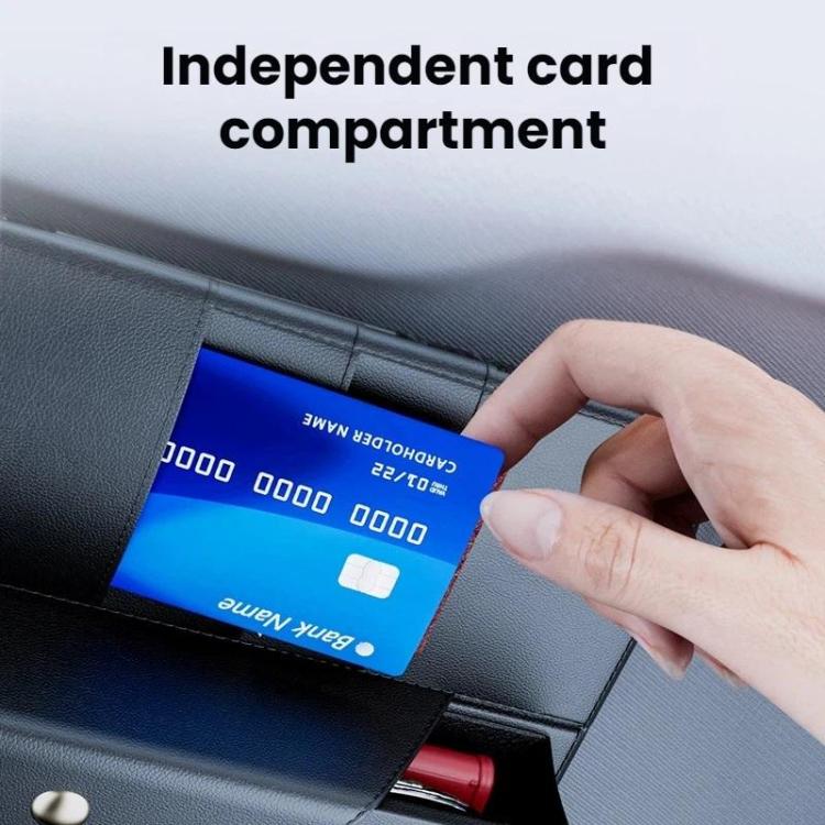 Car glasses storage case with independent card compartment and card holder slots