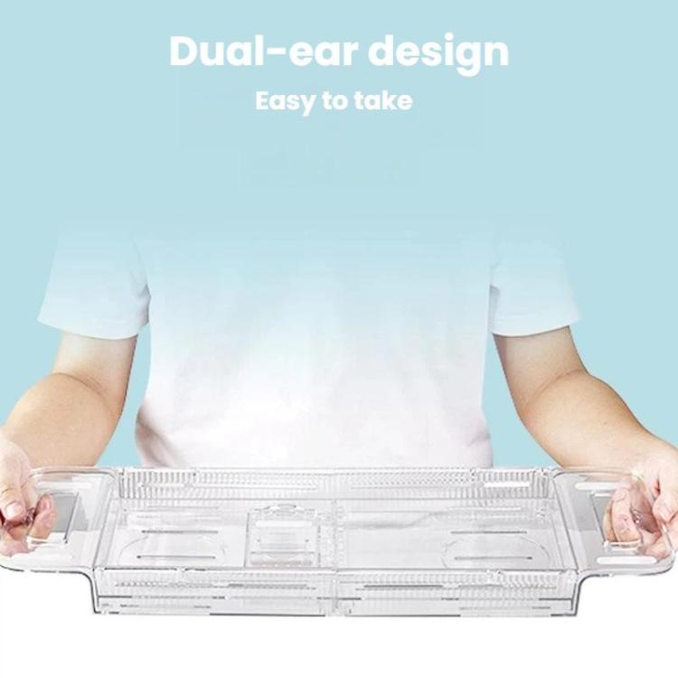 Extendable Foldable Bathtub Shelf Bathroom Storage Shelf, Transparent