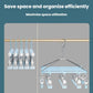 Blue sock drying rack with multiple stainless clips for space-saving drying