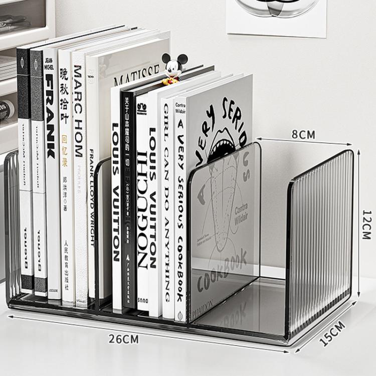 Acrylic Bookends & Document Holder Desktop Book Organizer For Office