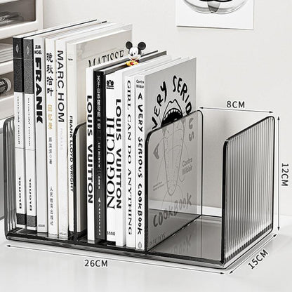 Acrylic Bookends & Document Holder Desktop Book Organizer For Office