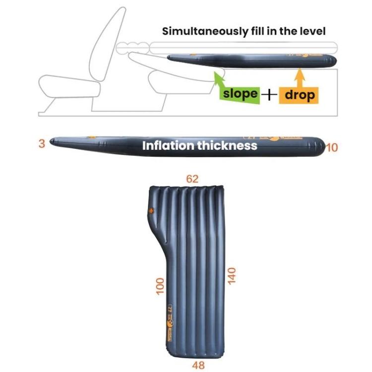 MengFangZhou Car Inflatable Bed Trunk Ramp Raising Mat, Z7
