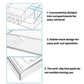 Clear acrylic sliding drawer makeup organizer with anti-slip feet and divided compartments