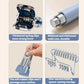 Blue foldable socks drying hanger with thickened spring clips and hinge details
