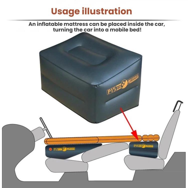 MengFangZhou P15 car inflatable bed booster cushion, with top handle and strap