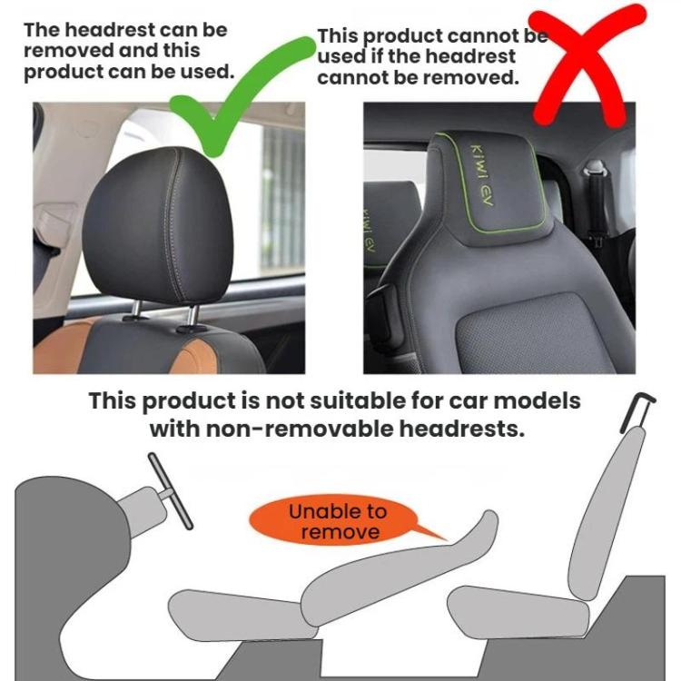 MengFangZhou P15 car inflatable bed booster, fits removable headrests on seat