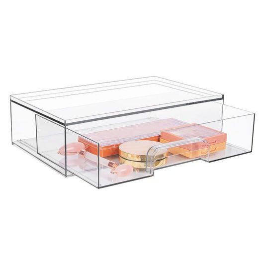 Transparent Desktop Storage Boxes Drawer-Style Storage Rack, Single, 4pcs
