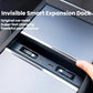 Black invisible smart charging dock with recessed port openings in console