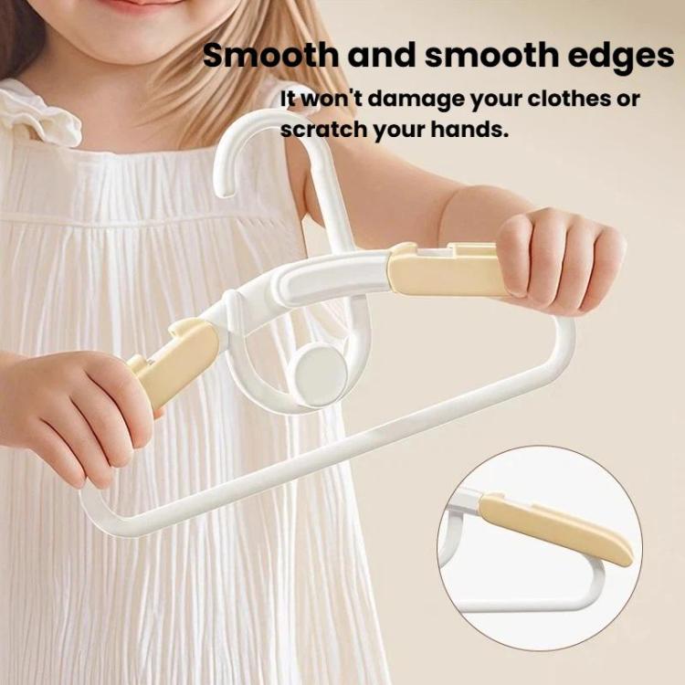 5pcs Kids Retractable Anti-Slip Hanger Stackable Non-Mark Clothes Hanger
