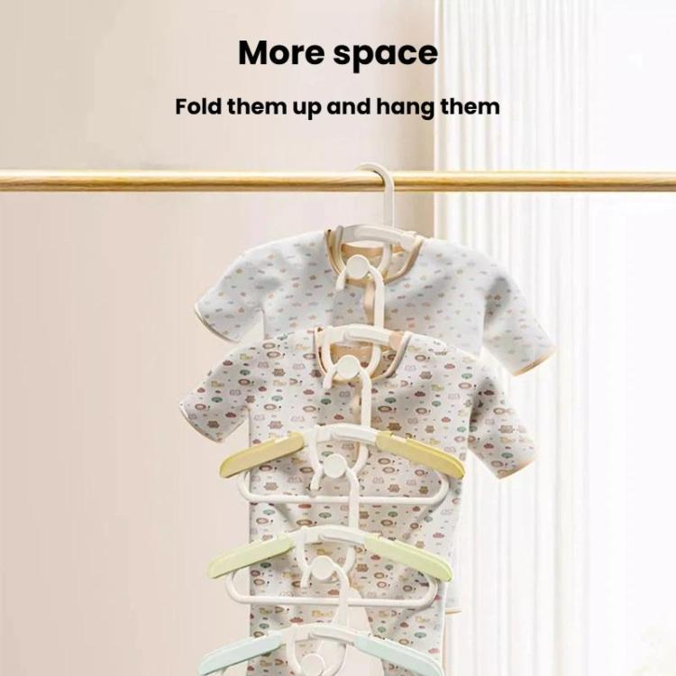 5pcs Kids Retractable Anti-Slip Hanger Stackable Non-Mark Clothes Hanger