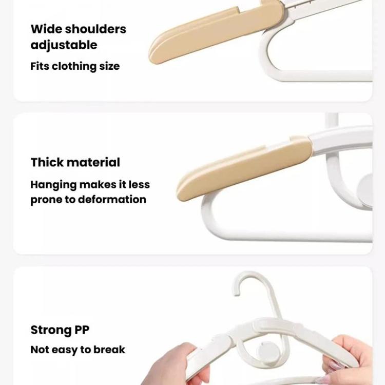 5pcs Kids Retractable Anti-Slip Hanger Stackable Non-Mark Clothes Hanger