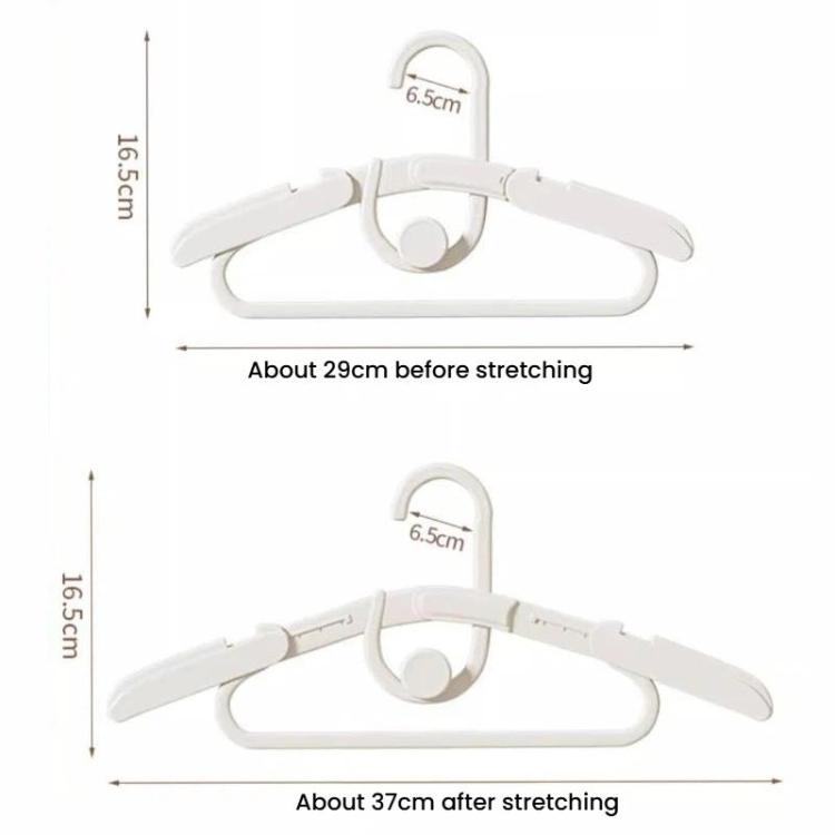 5pcs Kids Retractable Anti-Slip Hanger Stackable Non-Mark Clothes Hanger