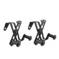 Shower door towel hooks, black finish, 2-piece set with padded towel bar ends
