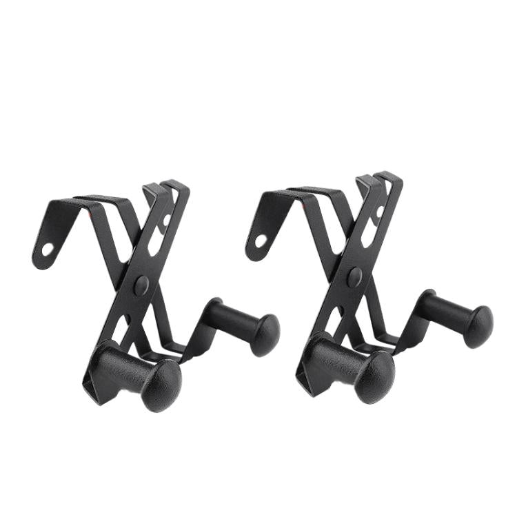 Shower door towel hooks, black finish, 2-piece set with padded towel bar ends