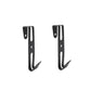 Metal shower door towel hooks, black finish, 2-piece set, simple U hooks
