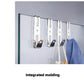 Silver frameless shower glass towel hooks with perforated mounting plates