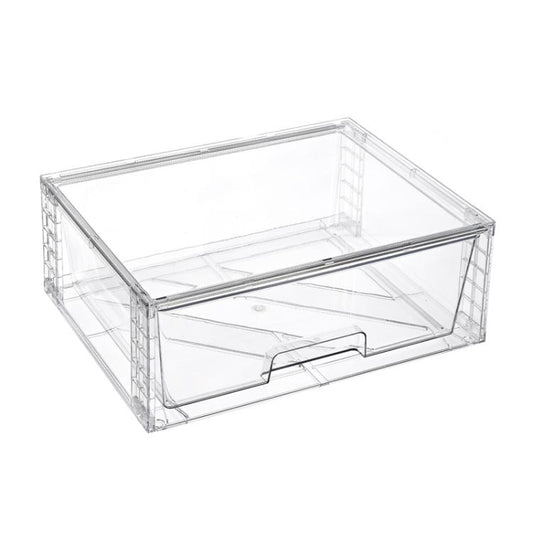 Cosmetic Transparent Storage Box PET Desktop Organizer, Single 12 inch Wide, Wide+2 Small, Wide+2 Medium+2 Small