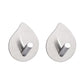Stainless steel teardrop adhesive wall hook, silver finish with round center bar