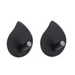 Stainless steel teardrop adhesive wall hook, black finish with round center bar