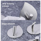 Smooth stainless steel teardrop adhesive hook with vertical post and round base