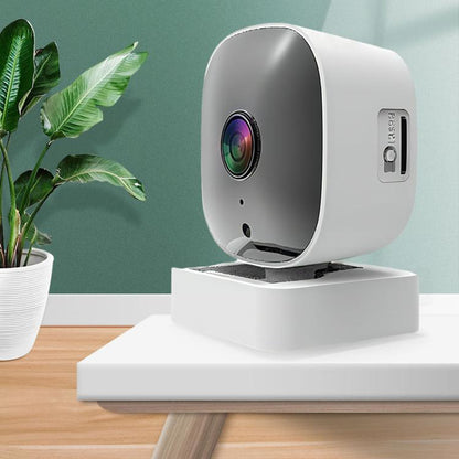 Night vision home surveillance HD camera K14, white security camera on tabletop base