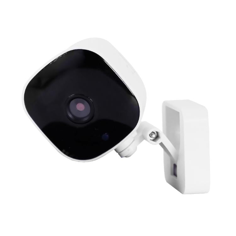 Night vision home surveillance HD camera K14, white outdoor-style body with mount bracket