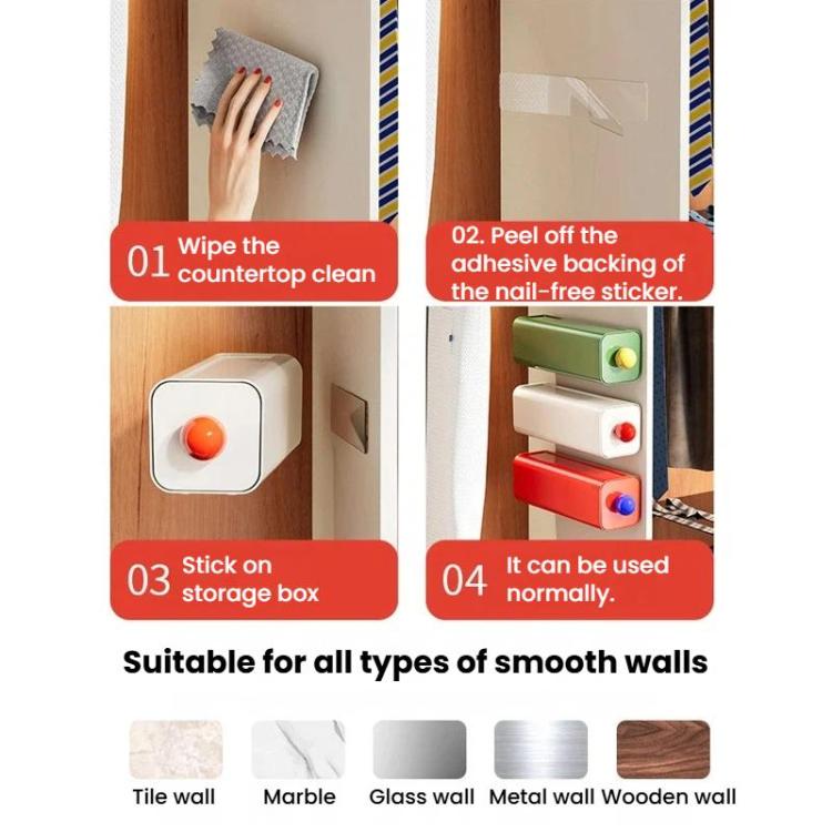 Wall-Mounted Underwear & Socks Organizer For Bedroom Desktop Large Capacity Stackable Storage Box