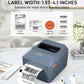 Gray thermal label printer printing labels for direct thermal use