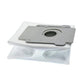 Robot vacuum dust bag with filter cover and sealed fabric pouch