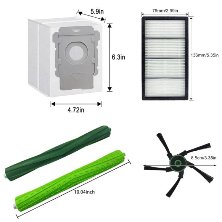 18pcs /Set For iRobot Roomba S9 / S9+ / S9 Plus Sweeping Robot Accessories, 18pcs /Set