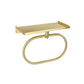 Gold stainless steel towel ring with rectangular top shelf, wall-mounted.