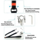 360-degree rotatable bicycle mount with detachable elastic dog leash and hex wrench