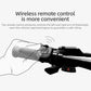 Wireless remote control for bicycle tail light, black button panel on handlebar