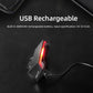 Rechargeable USB bicycle tail light with red LED module and charging cable