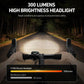Bike headlight mounted on handlebar with bright dual LED glow