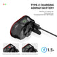 Rechargeable bike light with Type-C port and battery status indicator on the housing