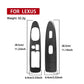 Black carbon-fiber door lift panel stickers set with size labels and 4-piece cutout shapes