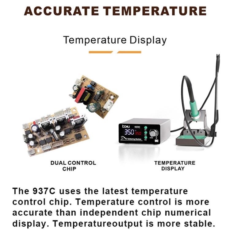 LCD temperature display soldering control unit with dual control board