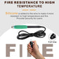 Green-tipped soldering iron with silicone handle and black power cord