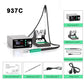 Soldering station kit with LCD control unit, iron, stand, and cables