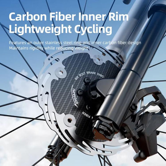 Fully Enclosed Bike Six-Hole Carbon Fiber Brake Disc, CYCLAMI CAR6 160mm, CYCLAMI CAR6 180mm